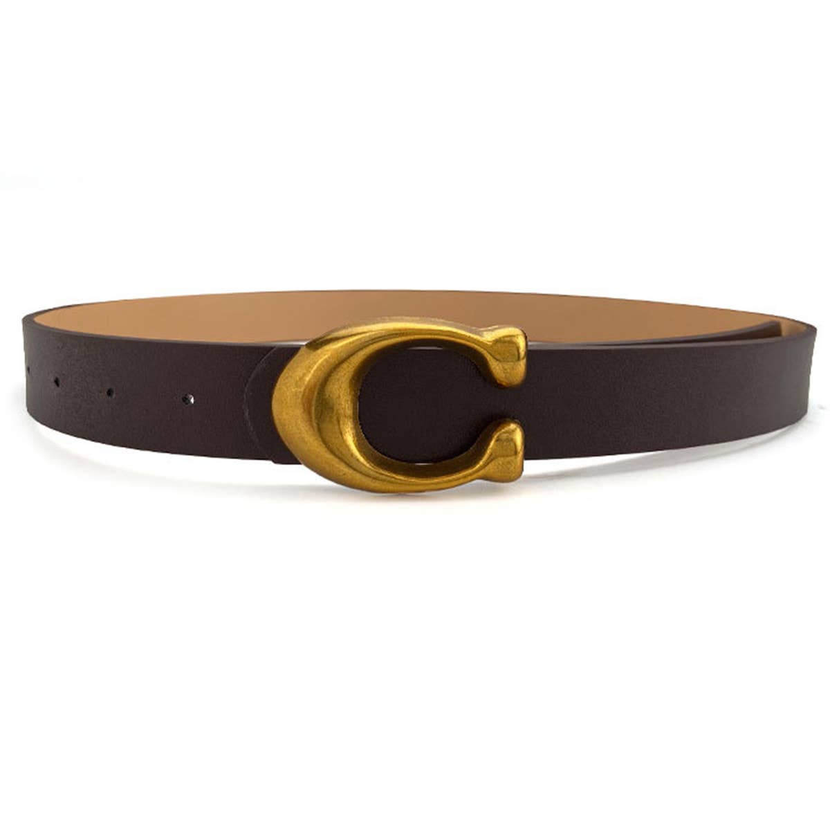 Vintage Curve Retro U-Buckle Belt