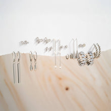 Load image into Gallery viewer, 18K Gold PVD Stainless Steel Marquis CZ Stone Hoop Earrings
