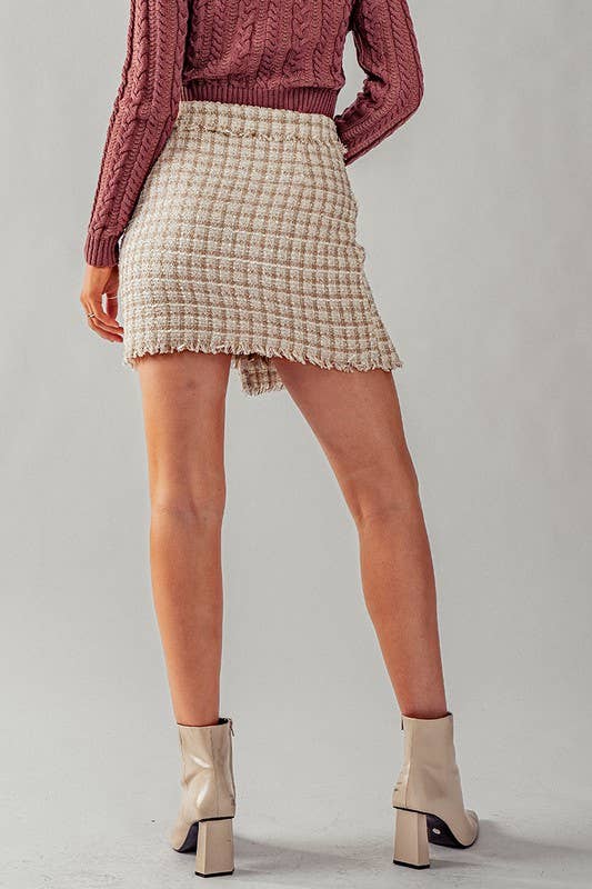 Tweed Wrap Skirt