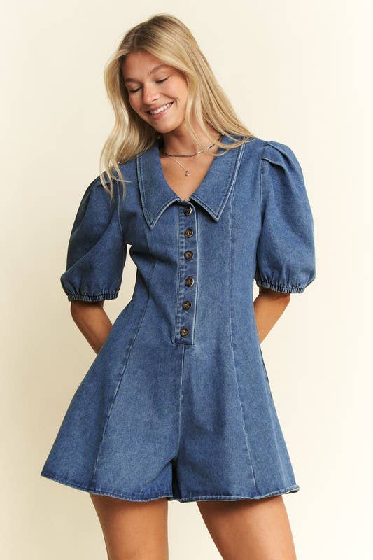 Blue Belle Romper