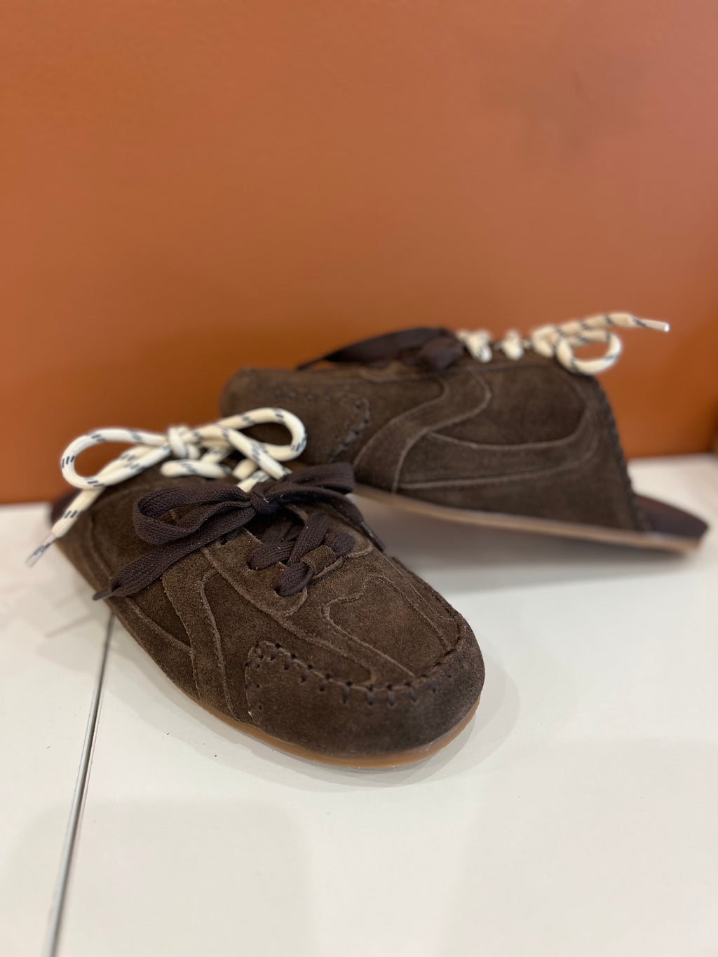 Devyn Chocolate Double Lace Mule