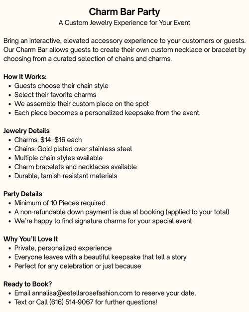 Book A Charm Bar Party