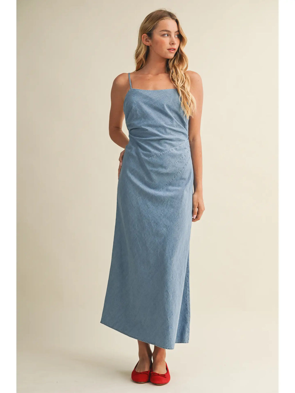 The Indi Denim Midi Dress