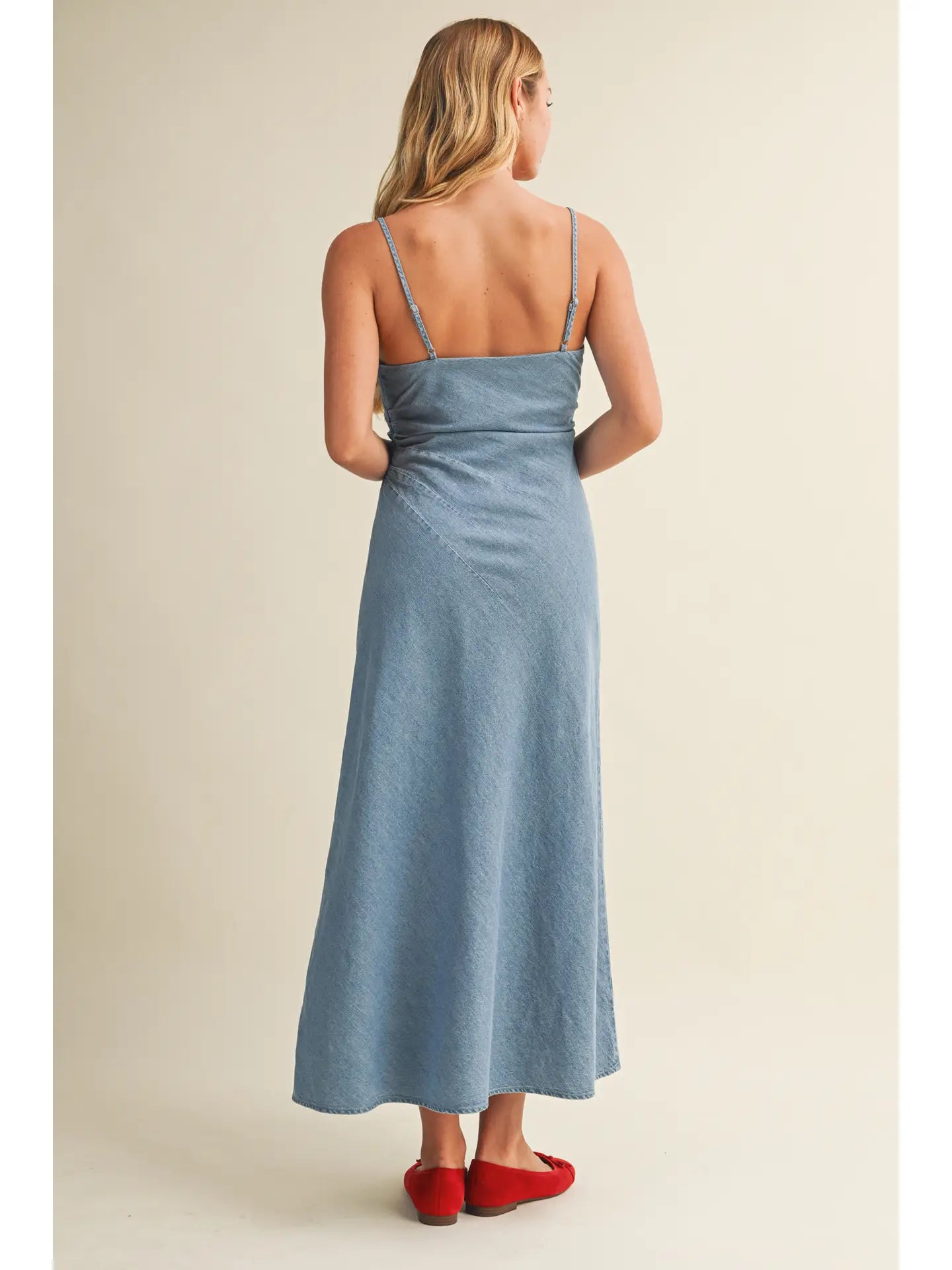 The Indi Denim Midi Dress