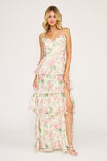 Petal Reverie Tiered Gown