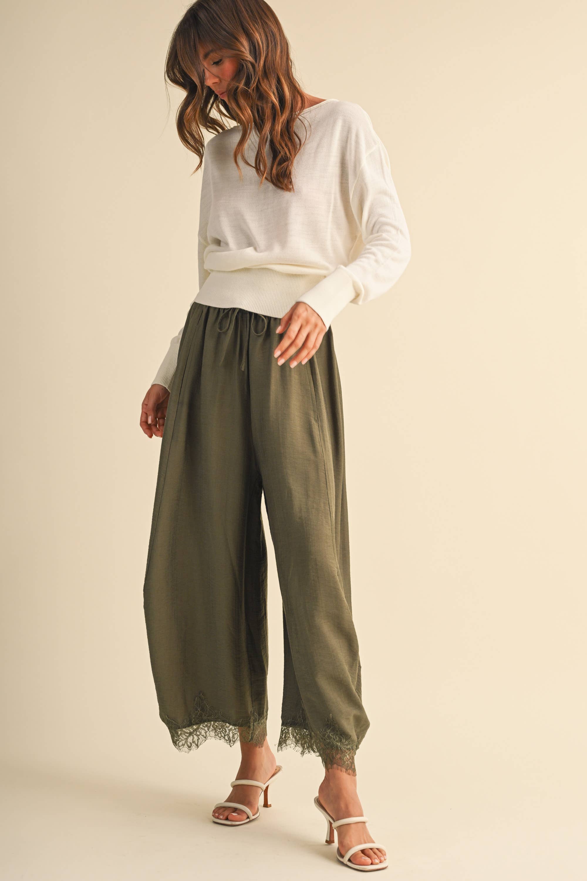 The Willow Lace Barrel Pants
