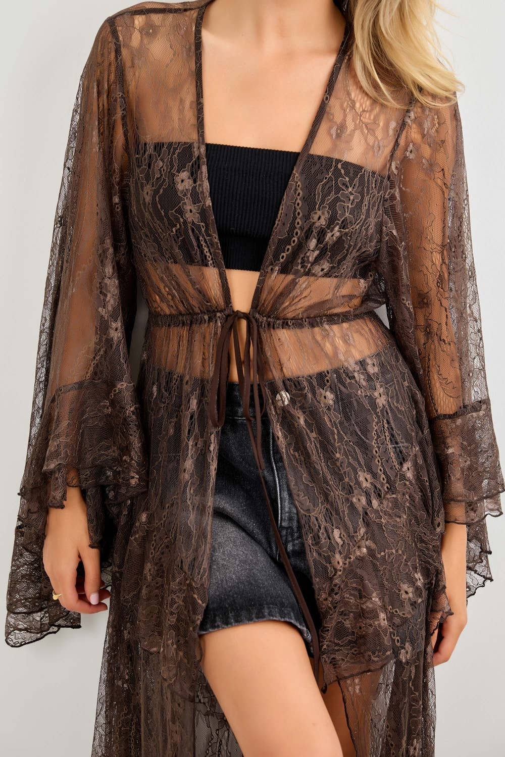 The Romantic Lace Tie Duster