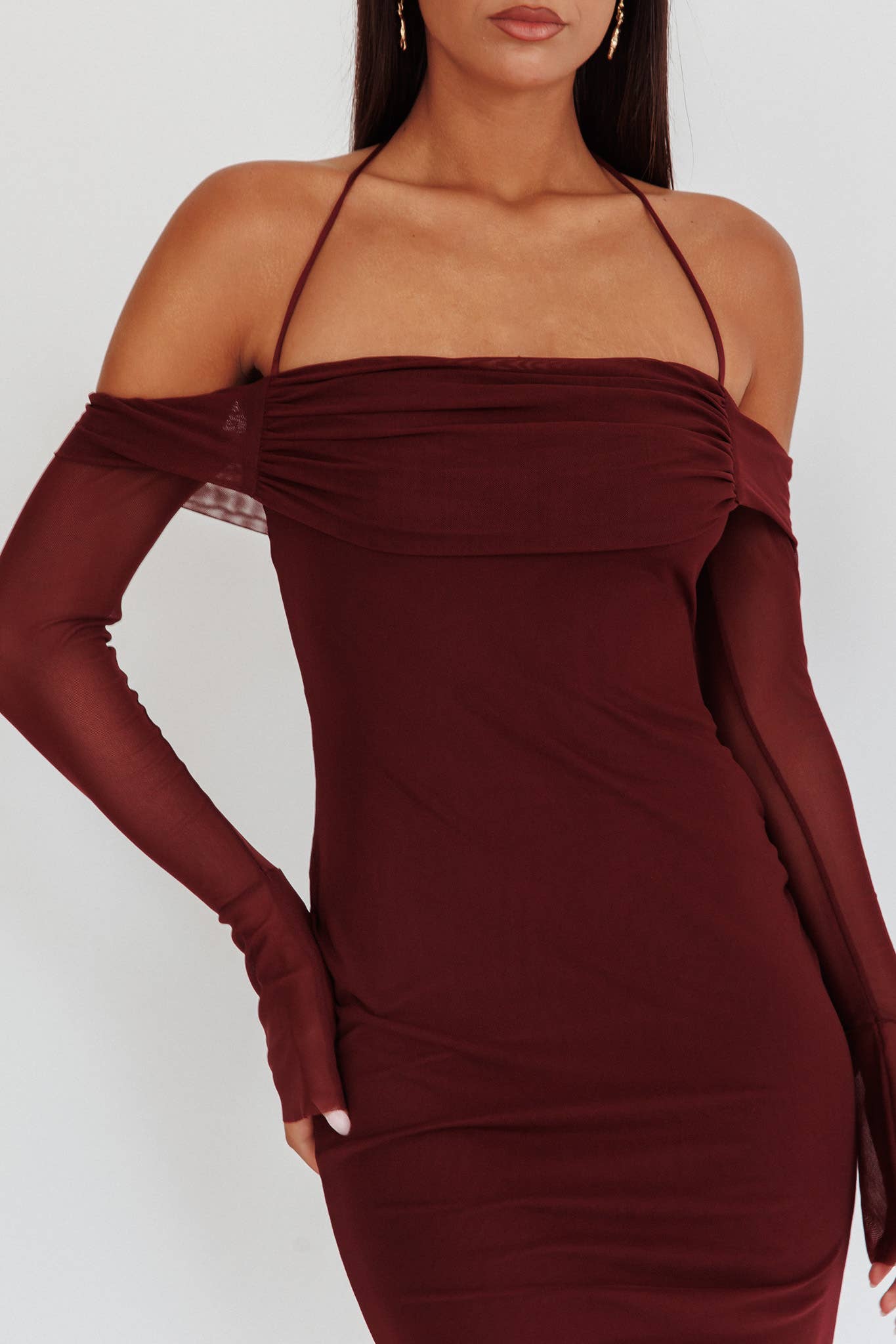 Sweet Ember Mesh Maxi Dress
