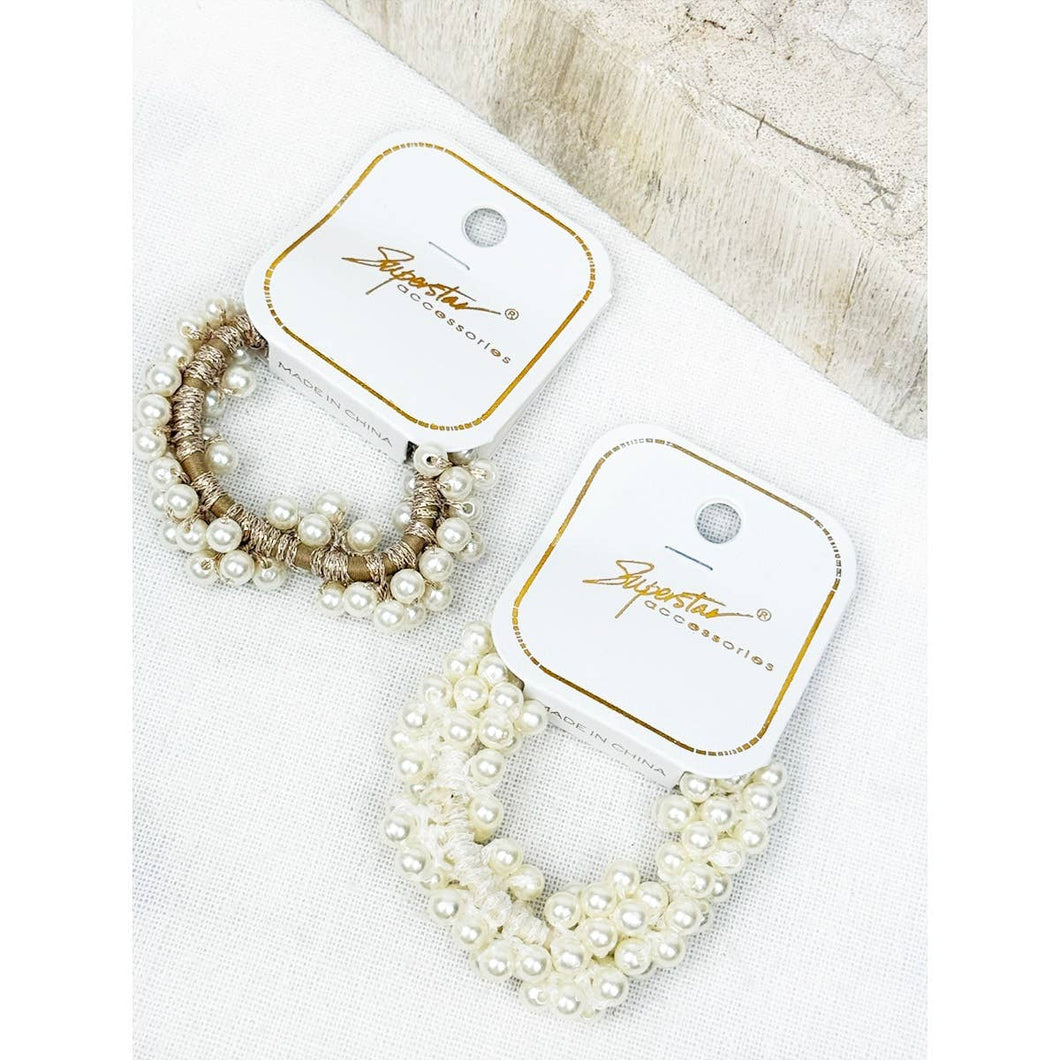 Sparkly Multi Pearl Hair Tie