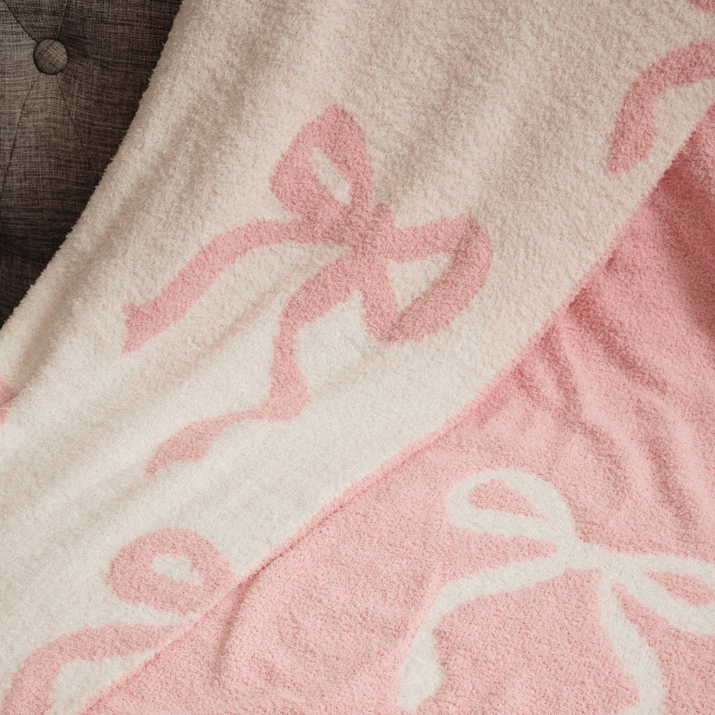 Bow Print Micro Fiber Blanket