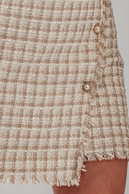 Tweed Wrap Skirt