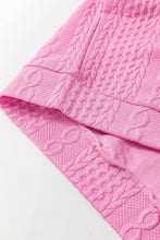 Load image into Gallery viewer, Pink Cable Textured Shorts Set
