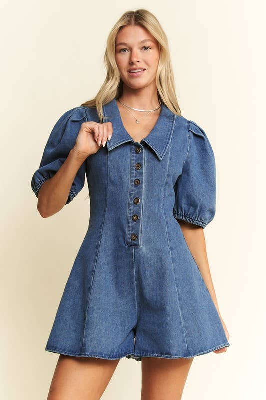 Blue Belle Romper