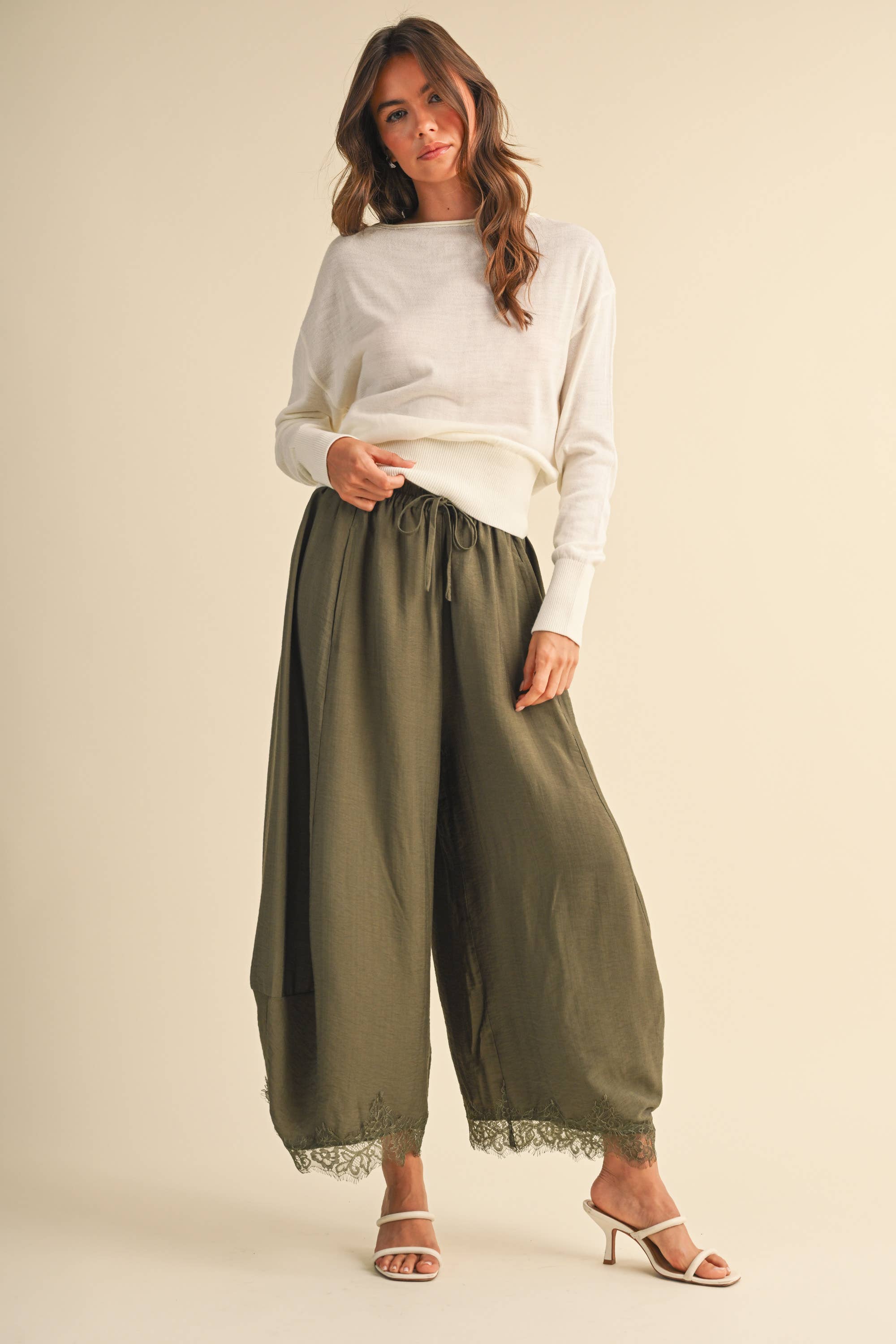 The Willow Lace Barrel Pants