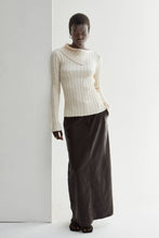 Load image into Gallery viewer, Raven Neck Flap Ribbed Sweater
