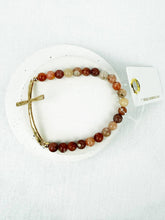 Load image into Gallery viewer, Hammered Cross Bead Bracelet
