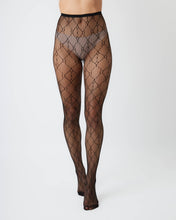 Load image into Gallery viewer, Fishnet Monogram Tights in Black
