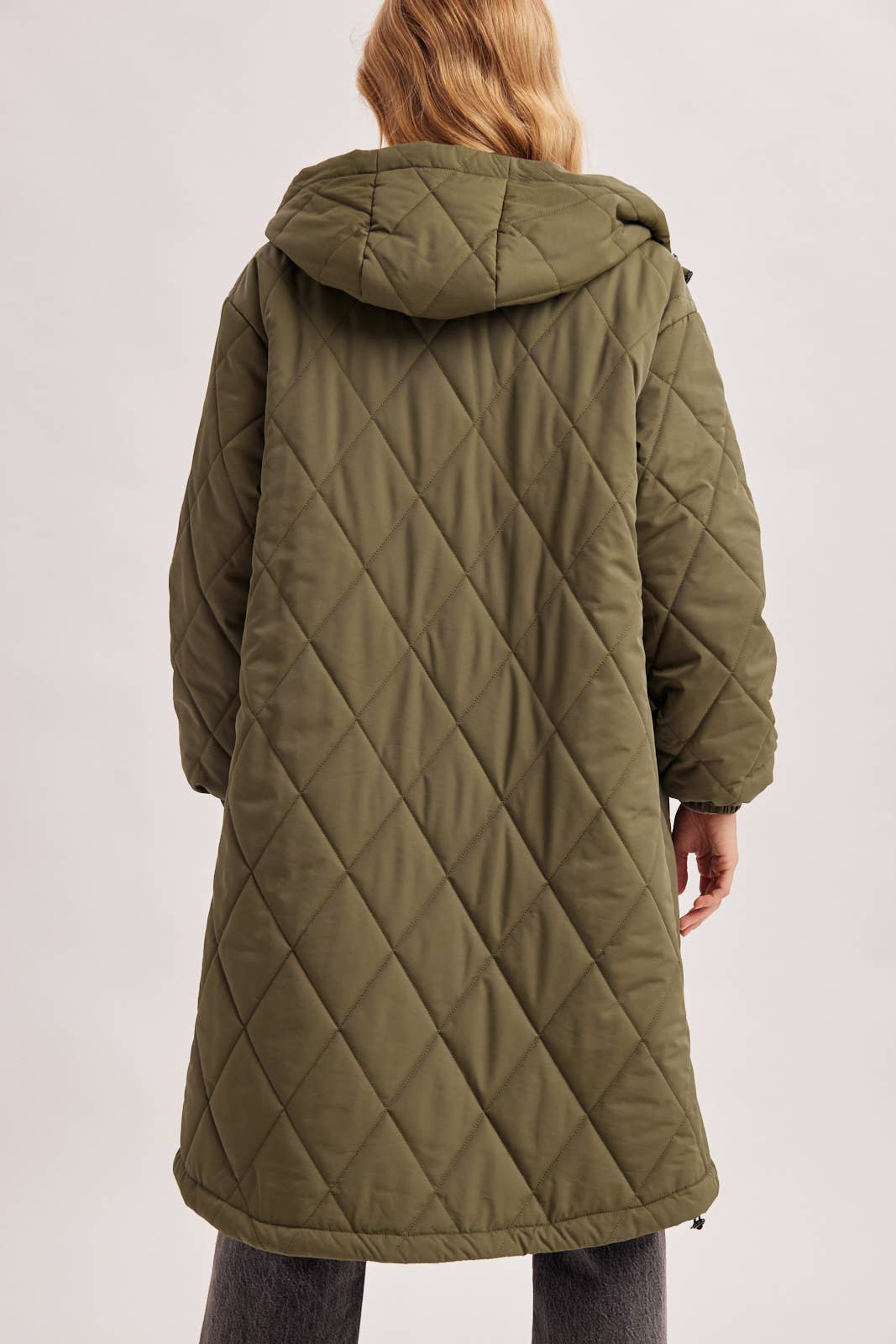 Longline Quilted Puffer Jacket
