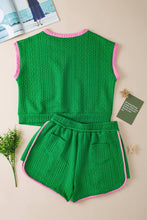 Load image into Gallery viewer, Pink Cable Textured Shorts Set
