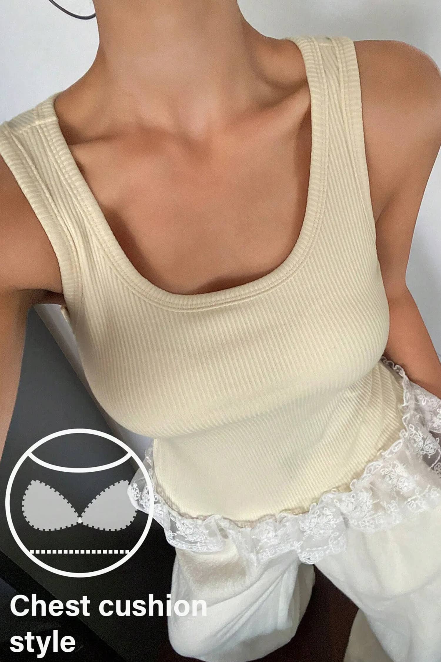 The Delilah Lace Trim Tank