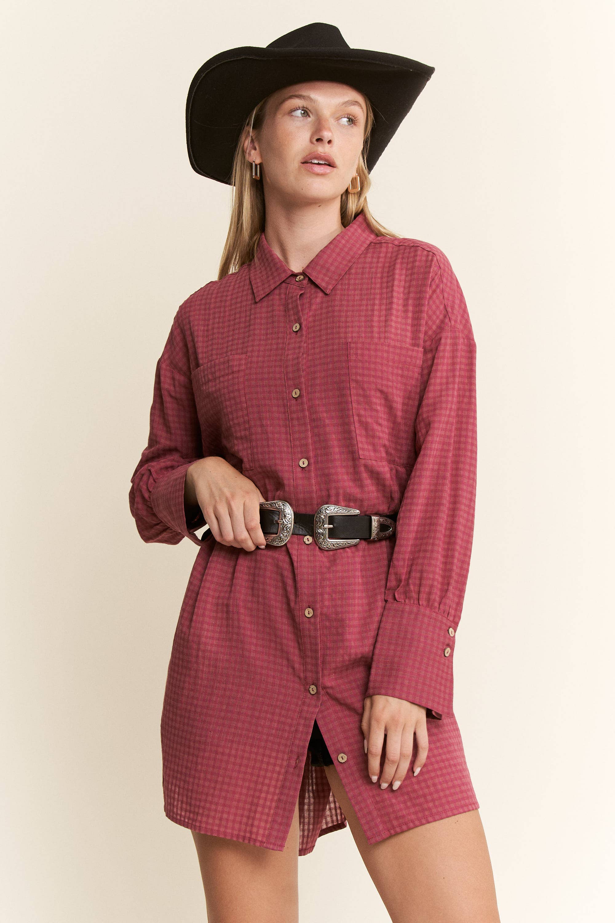 Harvest Check Oversized Shirt