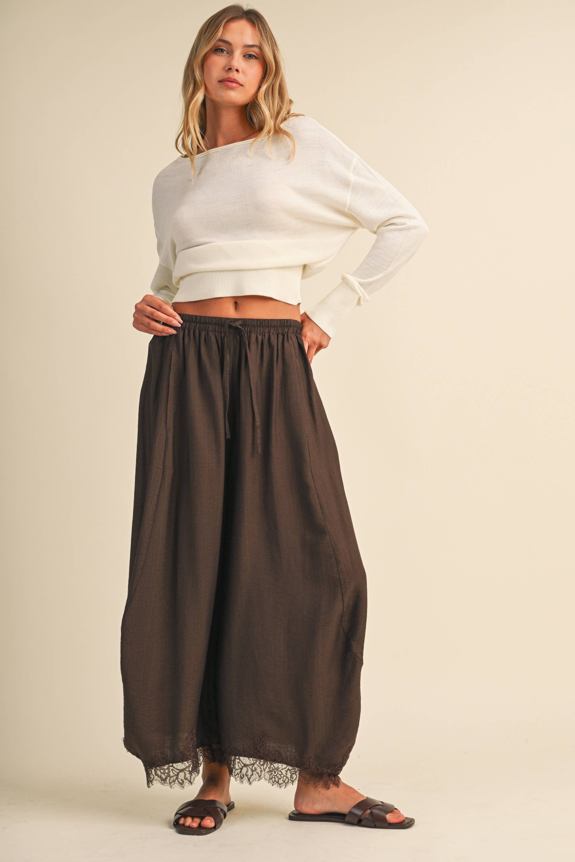 The Willow Lace Barrel Pants