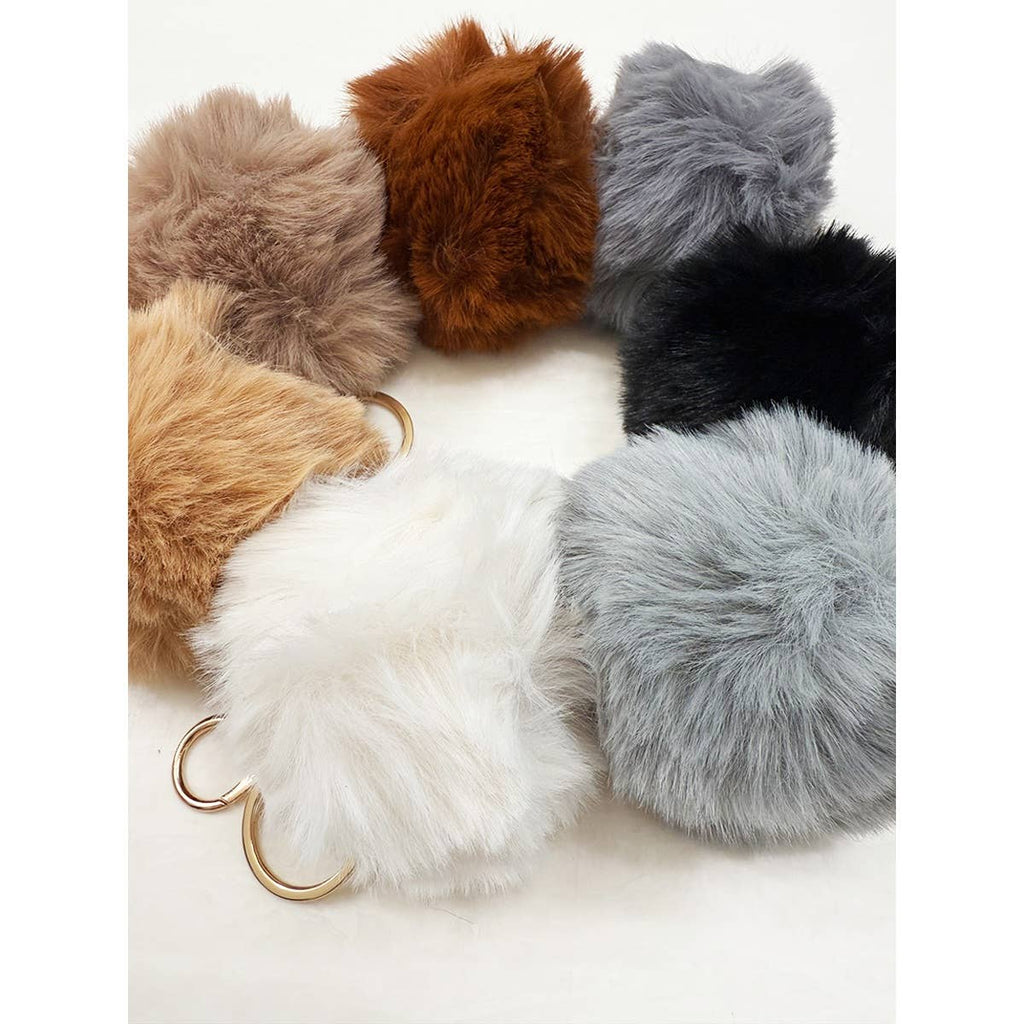 Faux Fur Pom Pom Keychain