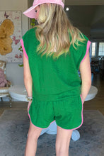 Load image into Gallery viewer, Pink Cable Textured Shorts Set
