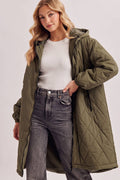 Longline Quilted Puffer Jacket