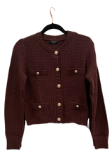 Load image into Gallery viewer, Chloe Brown Knit Button up
