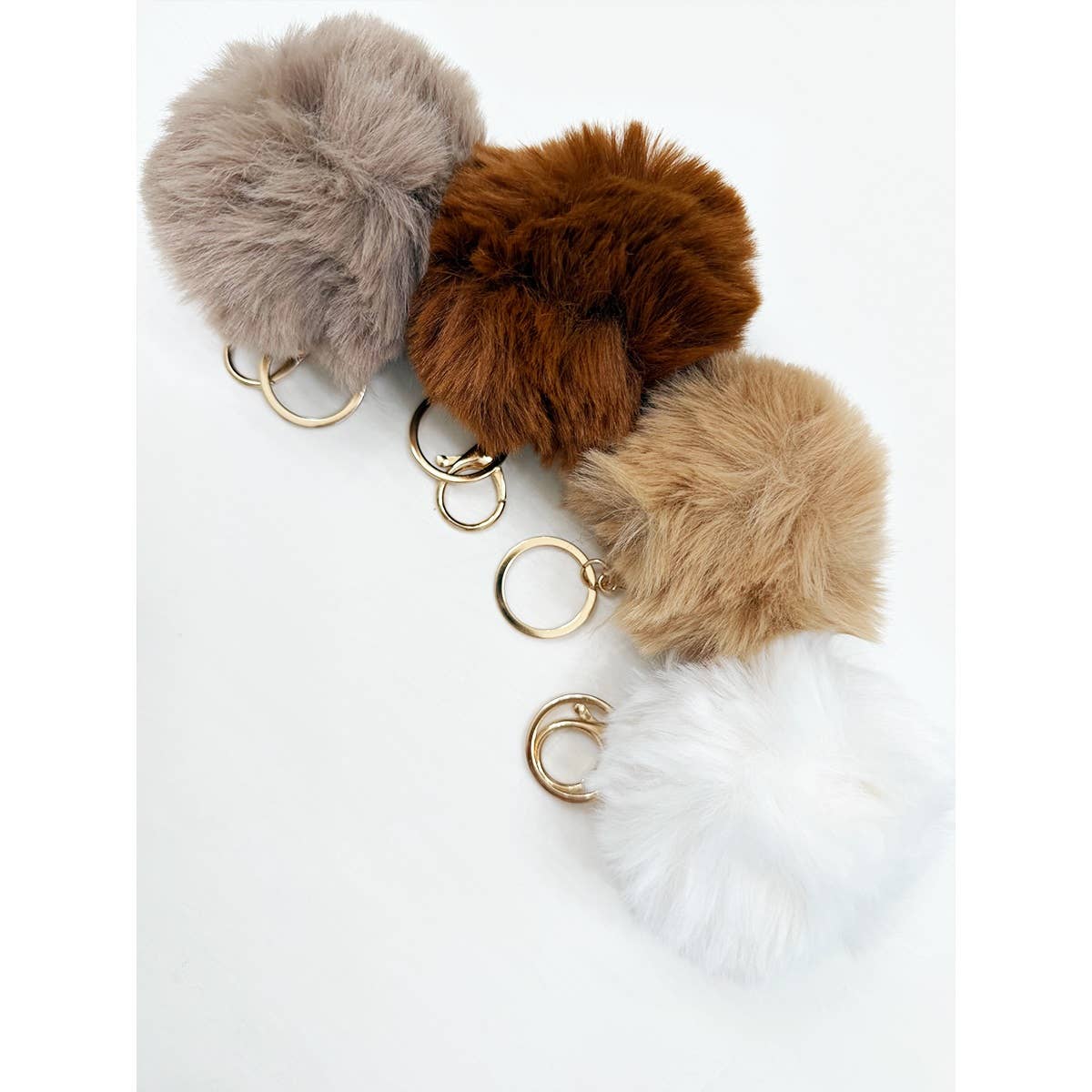 Faux Fur Pom Pom Keychain