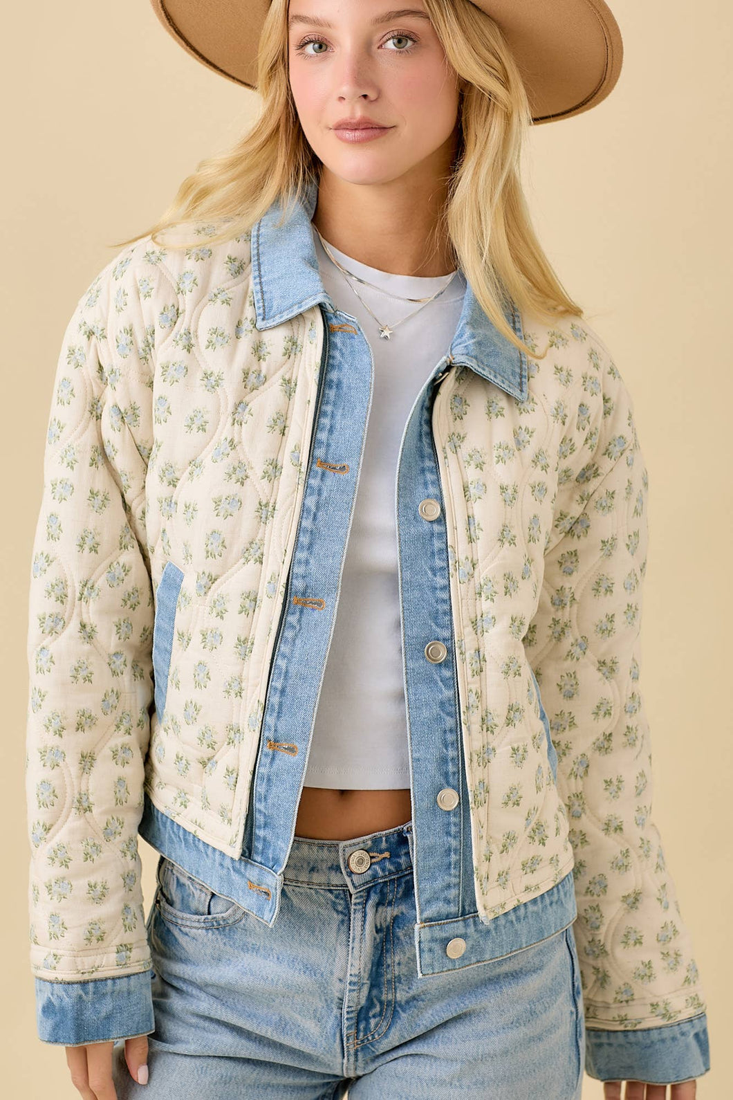 Eden Quilted Denim Jacket
