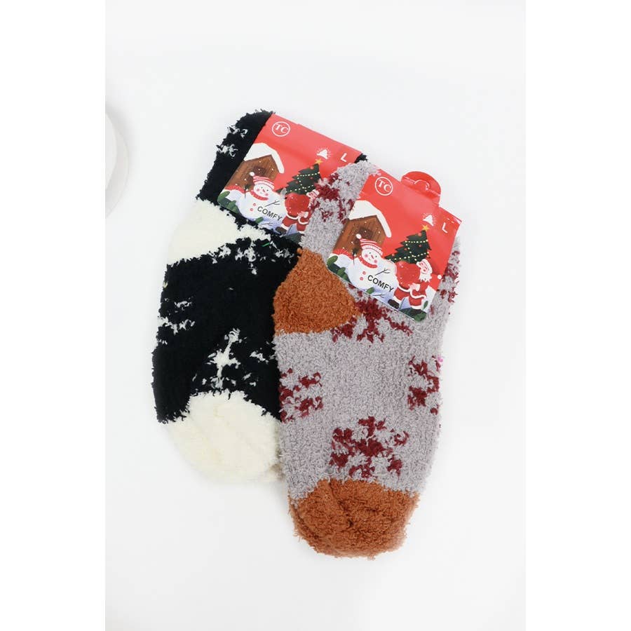 Kids Snowflake Fluffy Socks