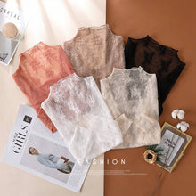 Load image into Gallery viewer, Semi Sheer Mesh Lace Shirt
