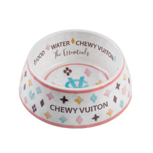 Load image into Gallery viewer, White Chewy Vuiton Dog Bowl
