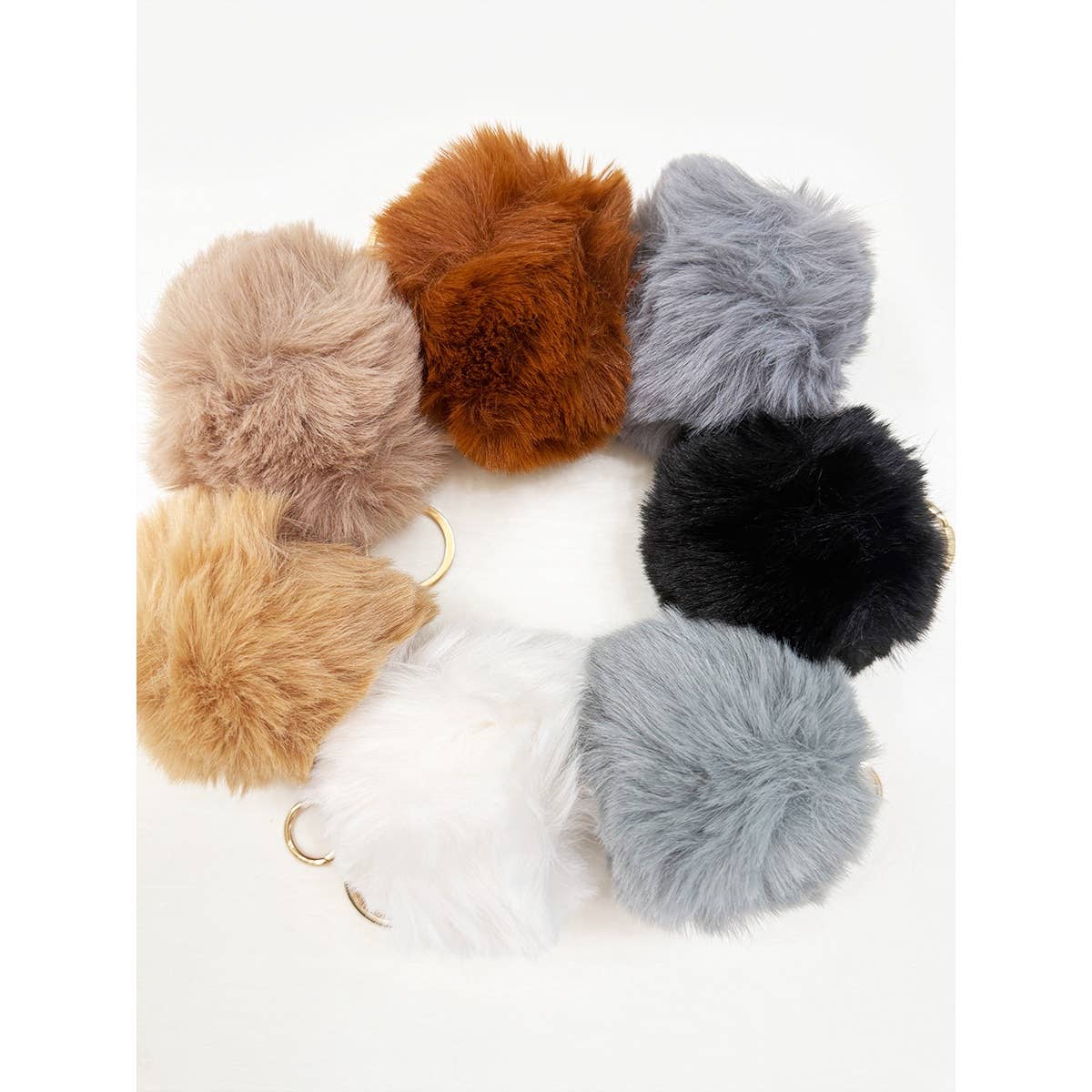 Faux Fur Pom Pom Keychain