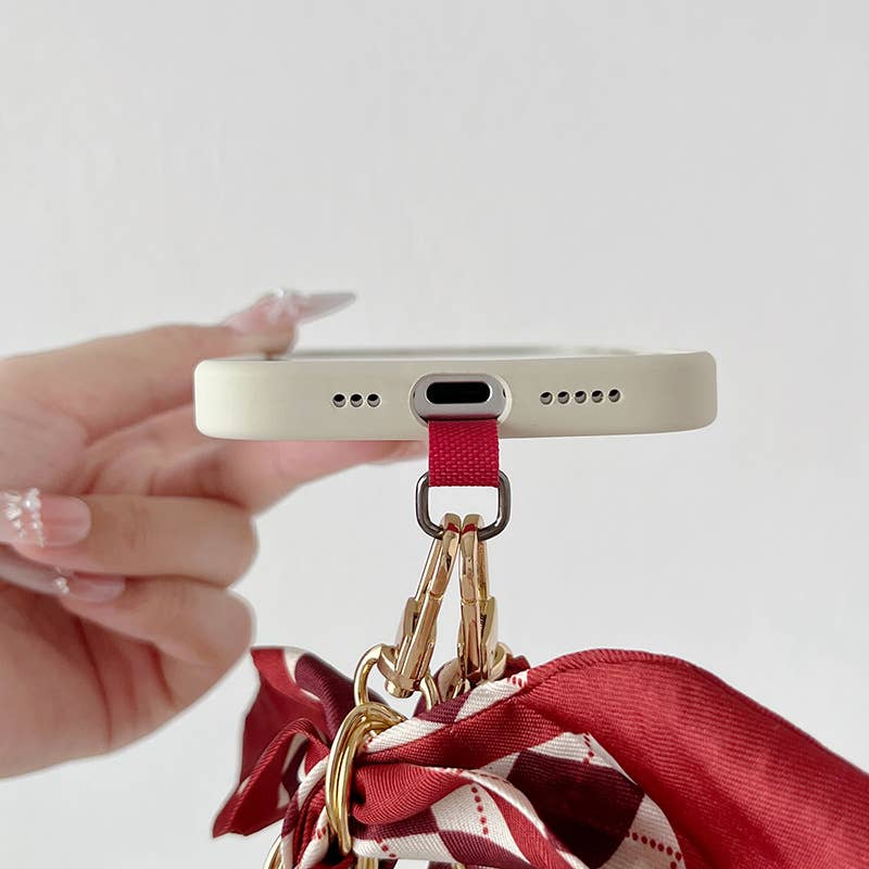 Luxe Bow Silk Phone Strap
