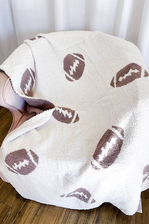 Grey Football Luxury Blanket