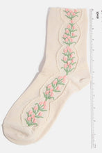 Load image into Gallery viewer, Tulip Bloom Embroidered Socks
