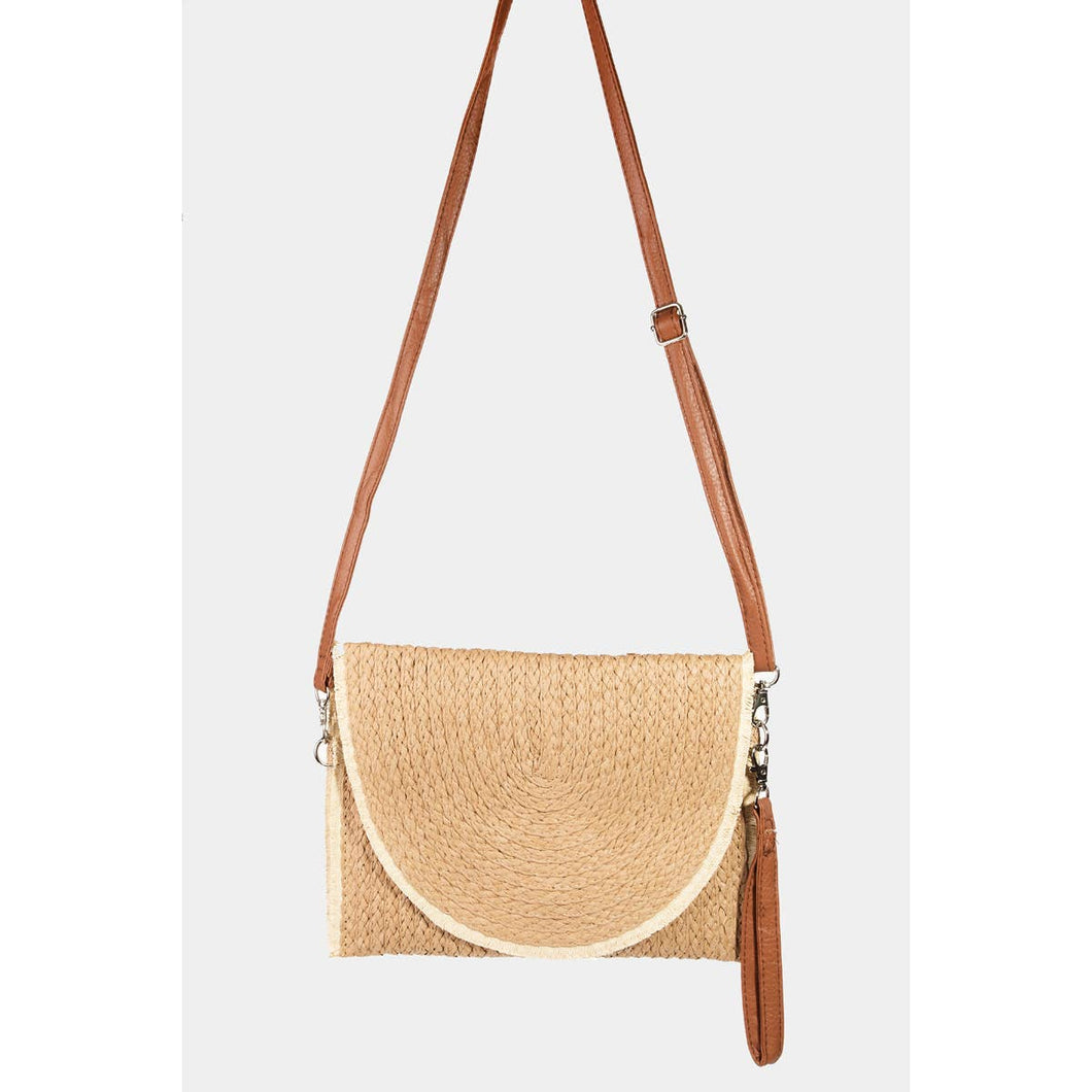 Coastal Charm Straw Clutch