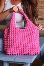Load image into Gallery viewer, Rose Red Puffy Texture Bag
