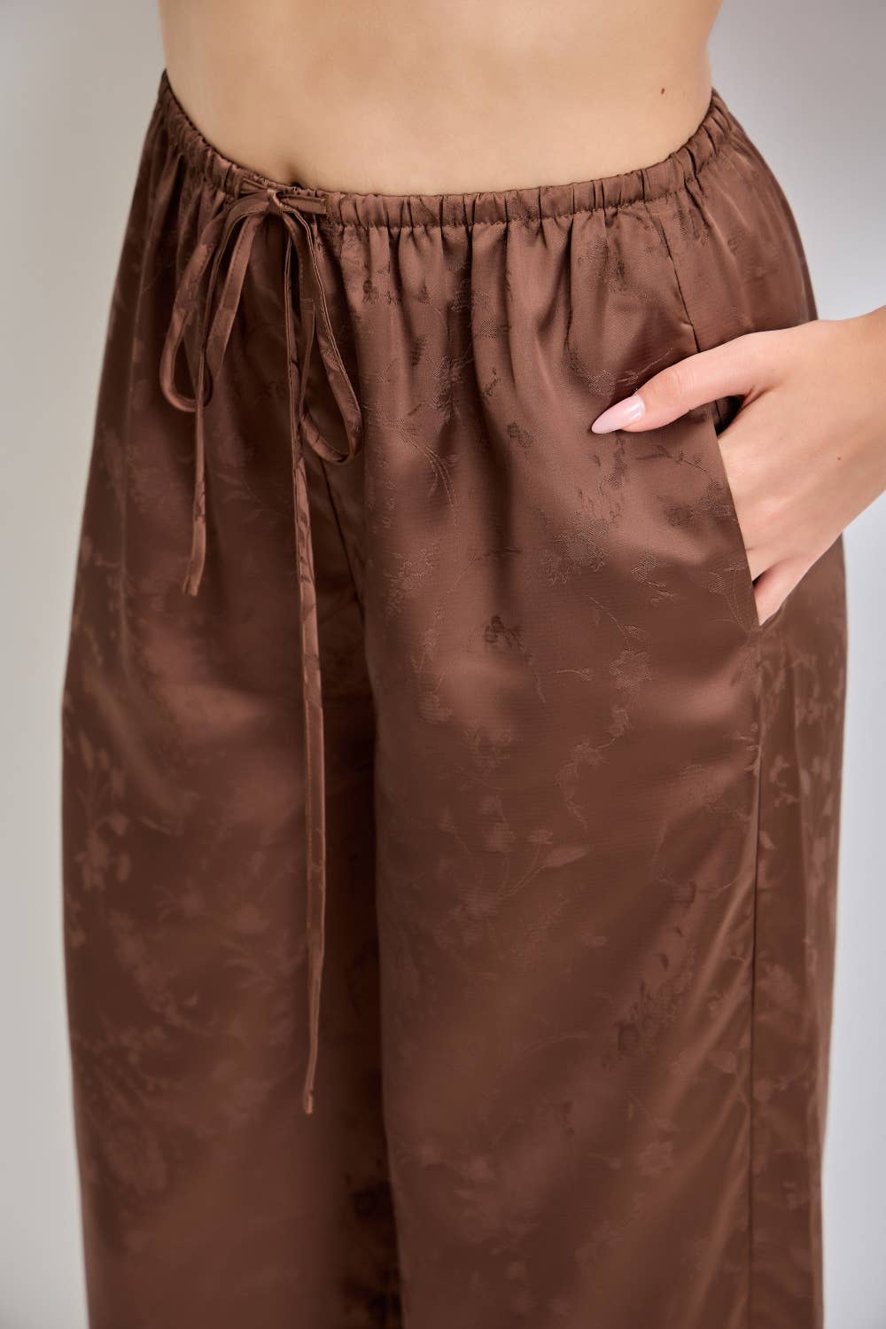 The Luxe Satin Jacquard Pants