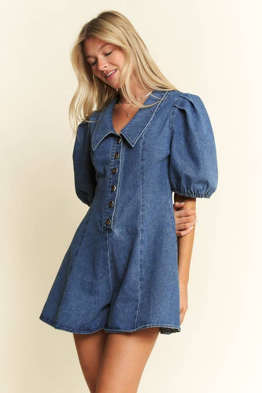 Blue Belle Romper