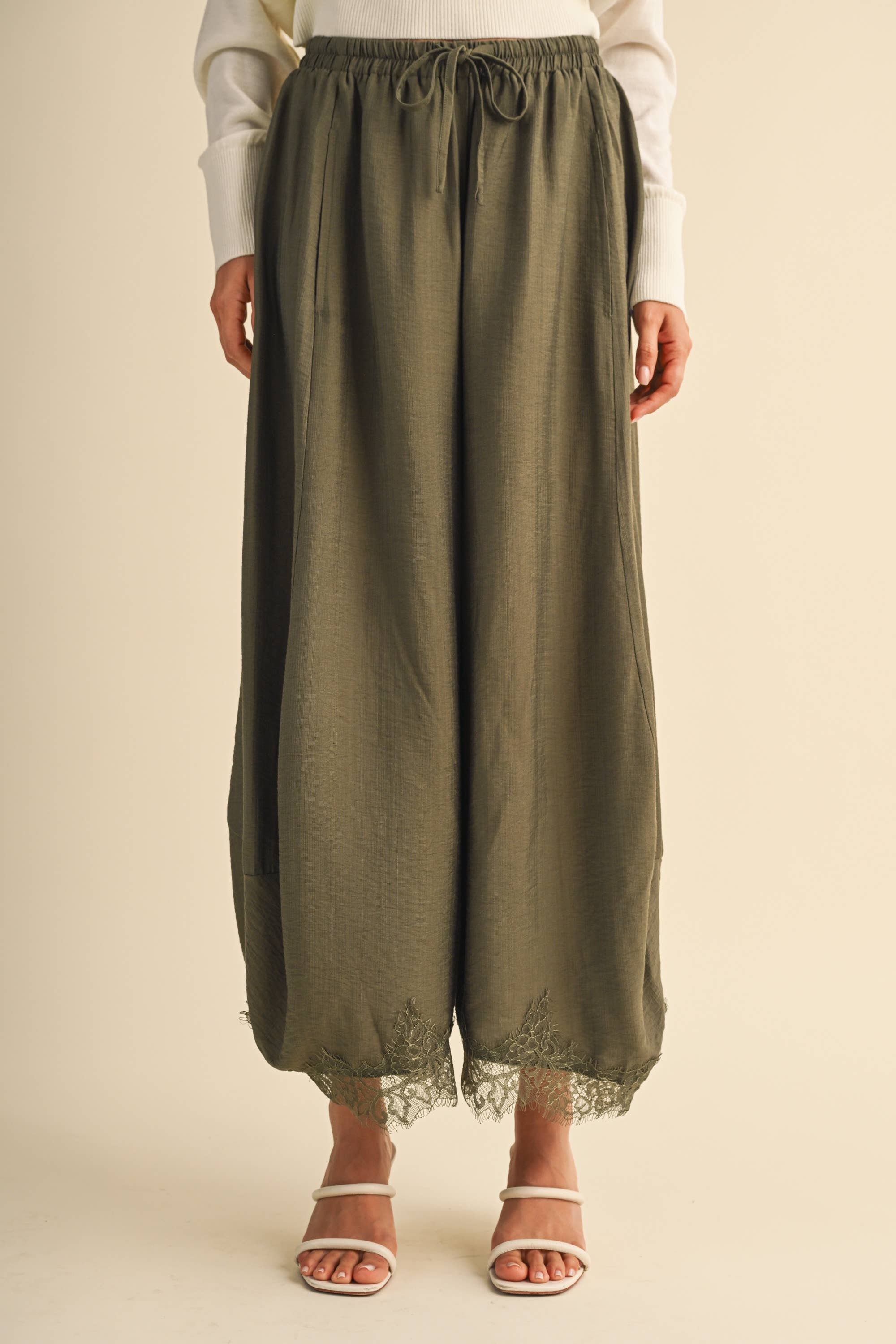 The Willow Lace Barrel Pants