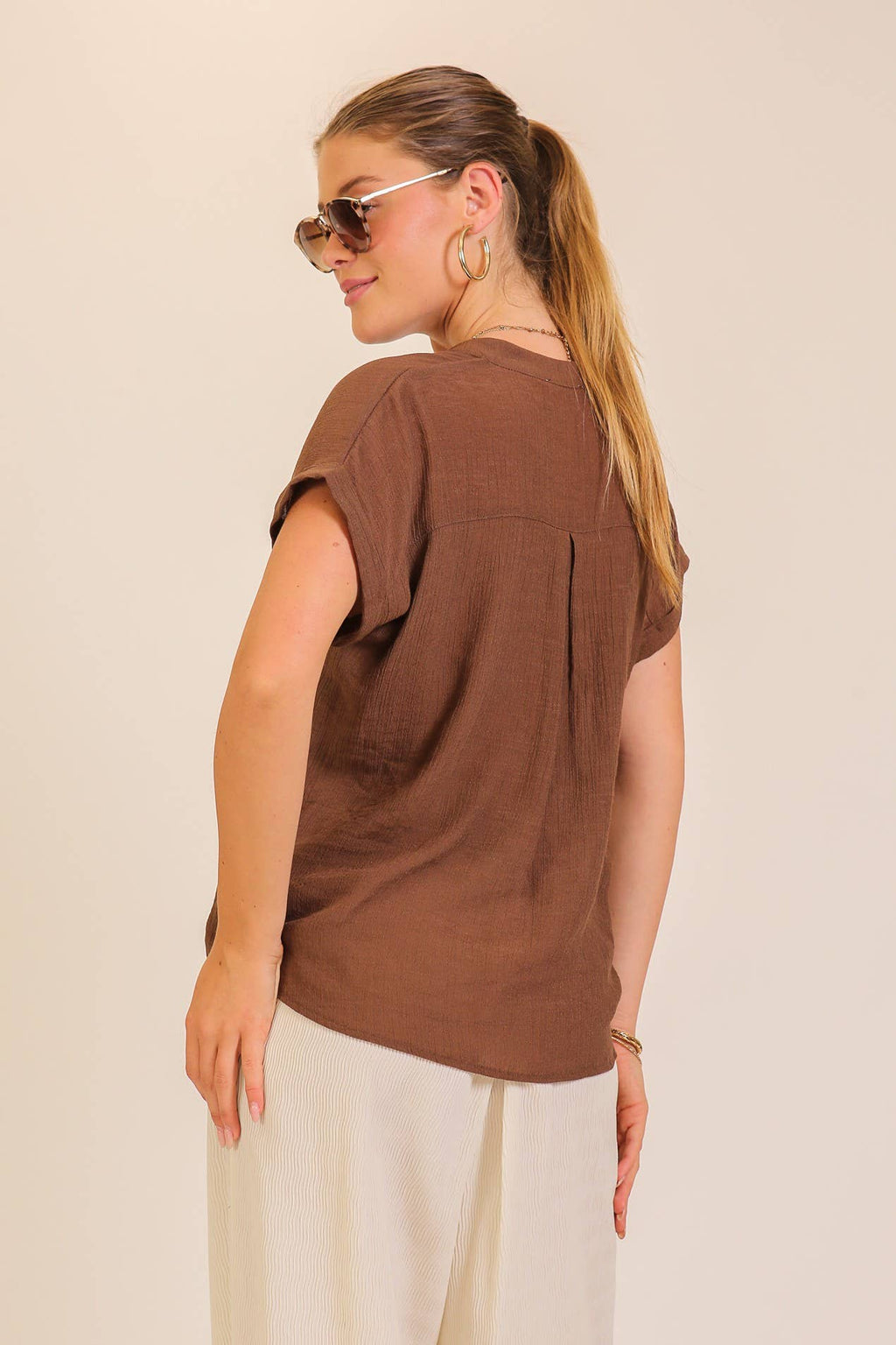 The Coastal Breeze Gauze Blouse