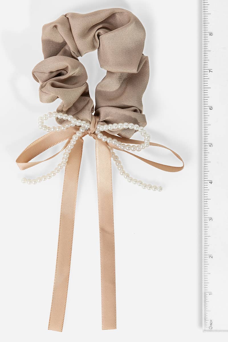 Three Piece Bow Hair Scrunchie Set