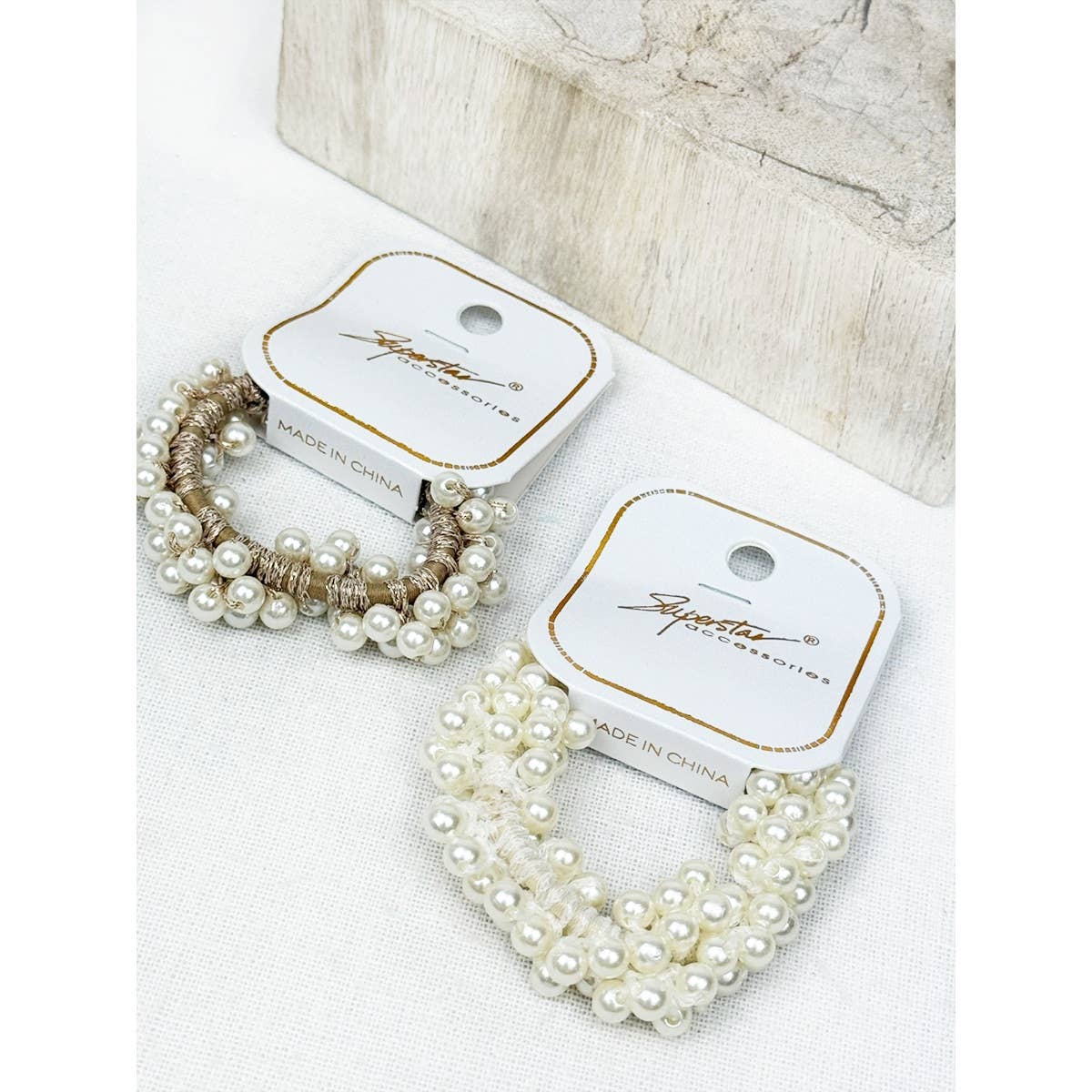 Sparkly Multi Pearl Hair Tie