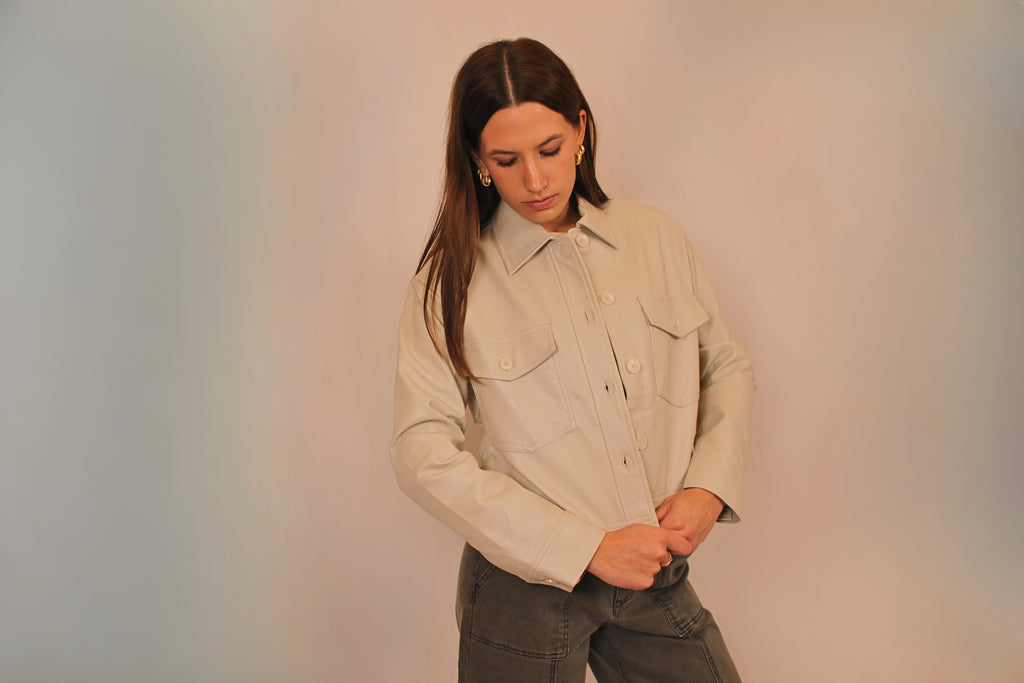 The Nova Faux Leather Crop