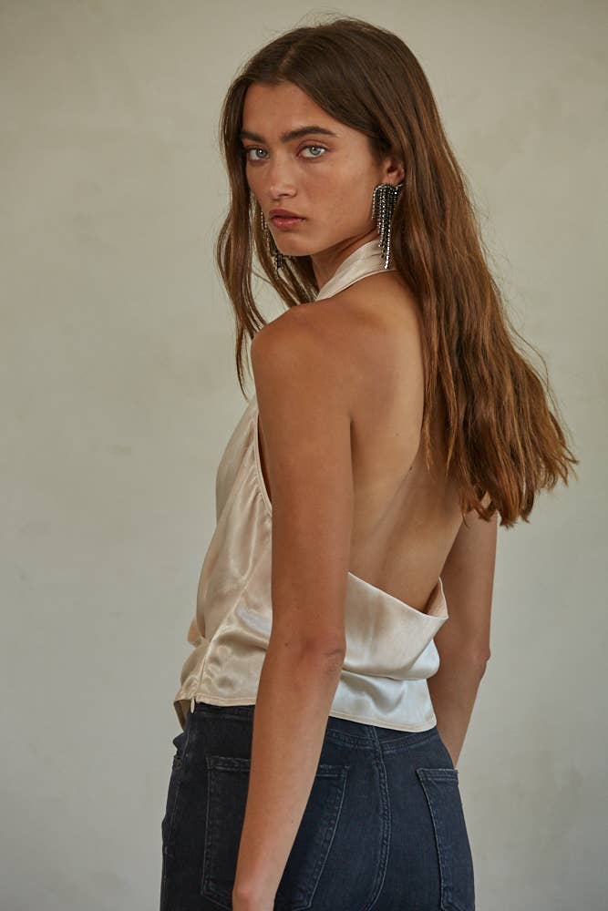 Satin Halter Top