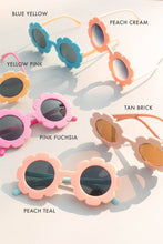 Load image into Gallery viewer, Kids Toddler 2-tone Flower Sunglasses: Peach Teal

